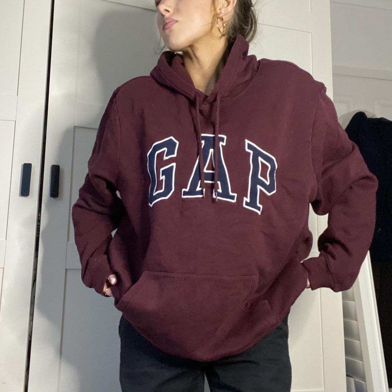GAP burgundy vintage oversized hoodie, Size XL,
