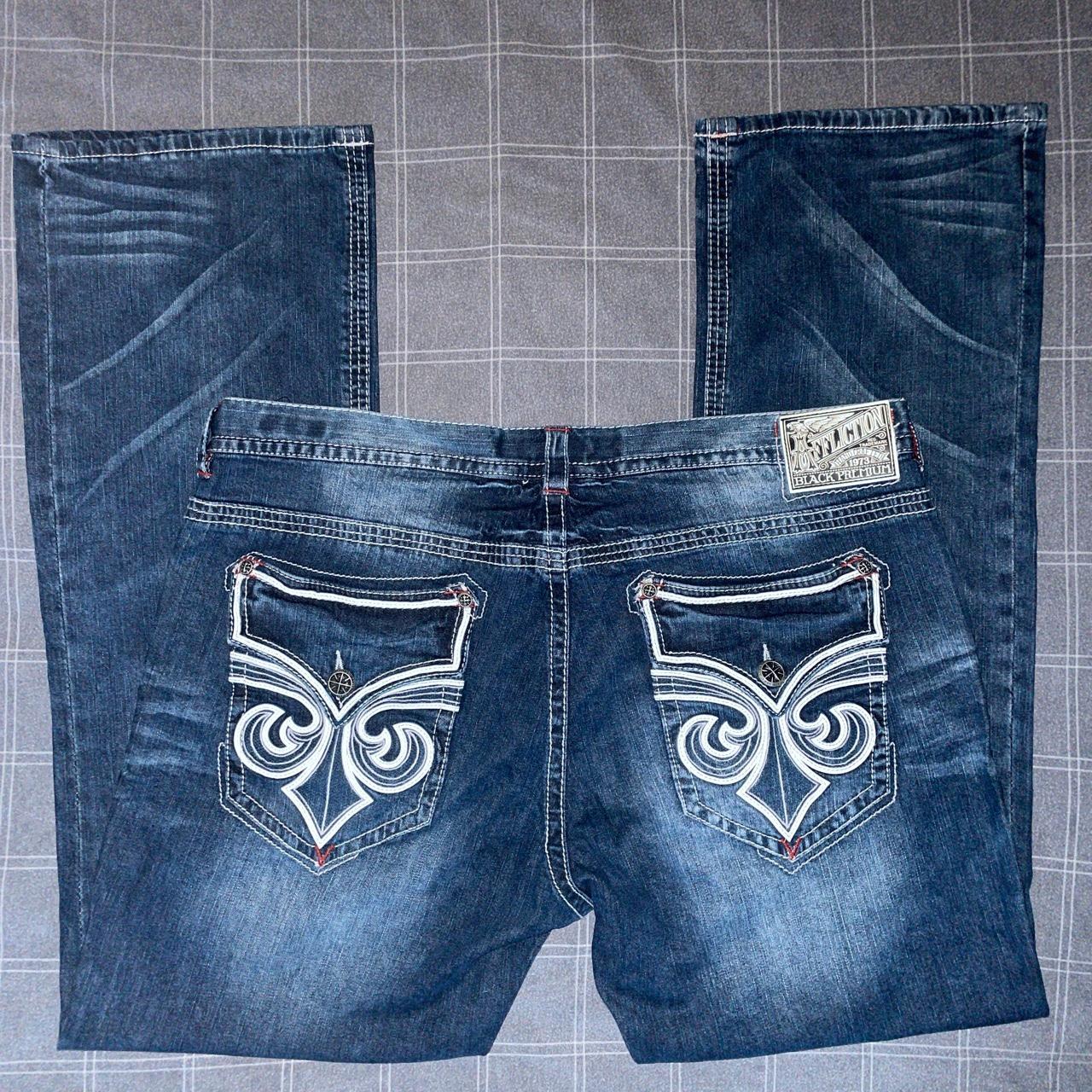 affliction baggy cooper jeans Waist size 40 33inch... - Depop