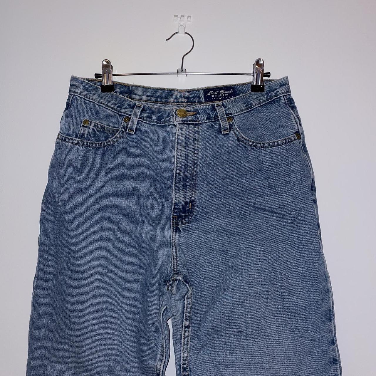 Vintage Eddie Bauer Denim Straight leg medium blue... - Depop