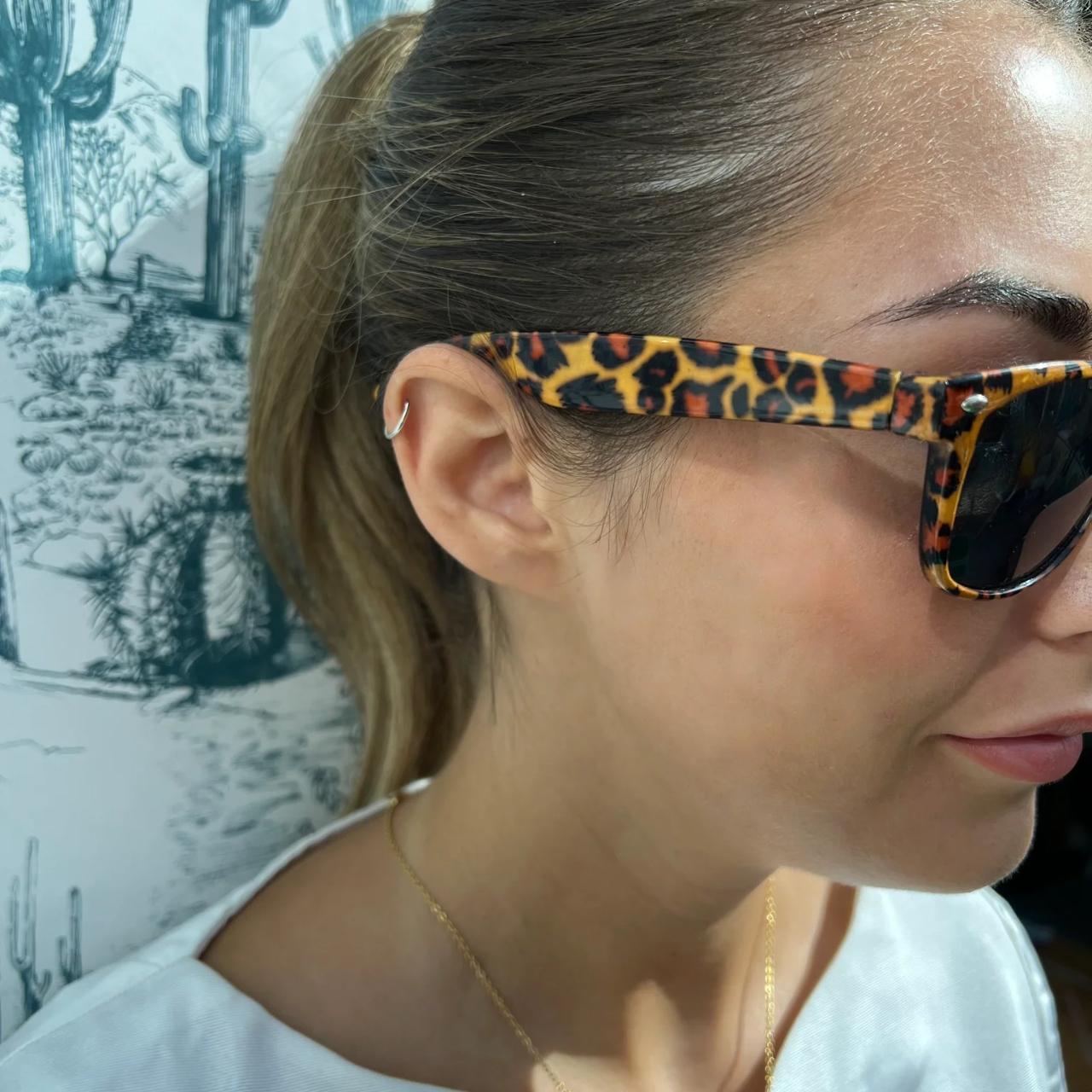 RETRO ANIMAL PRINT SUNGLASSES Animal print retro... Depop