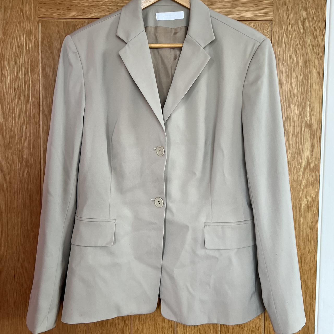 1990s vintage designer Nicole Farhi beige blazer...