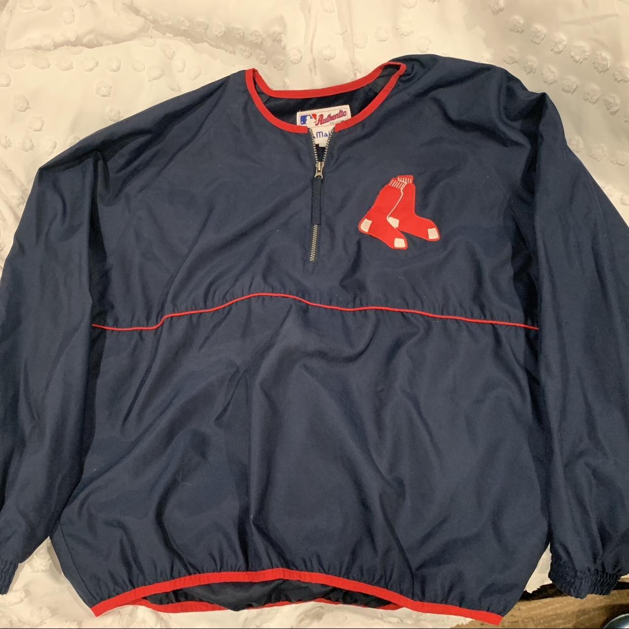 VINTAGE MAJESTIC boston red sox jacket authentic - Depop