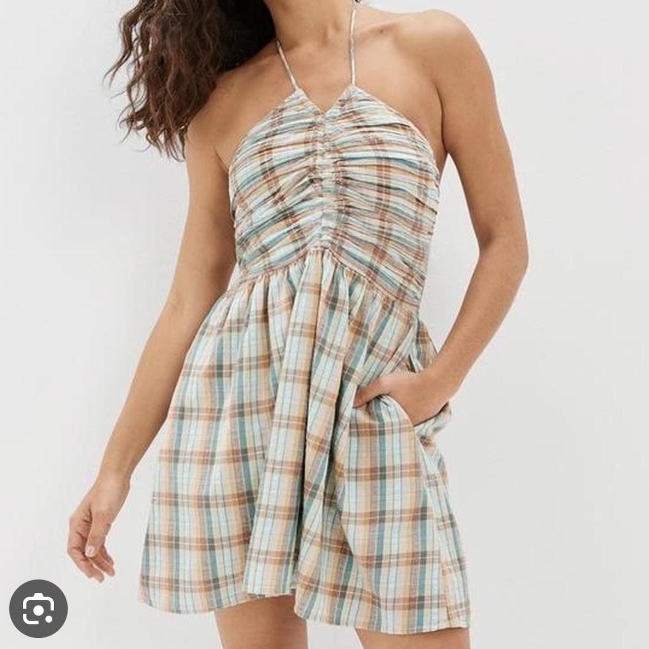 American Eagle Plaid Halter Dress Super cute and Depop