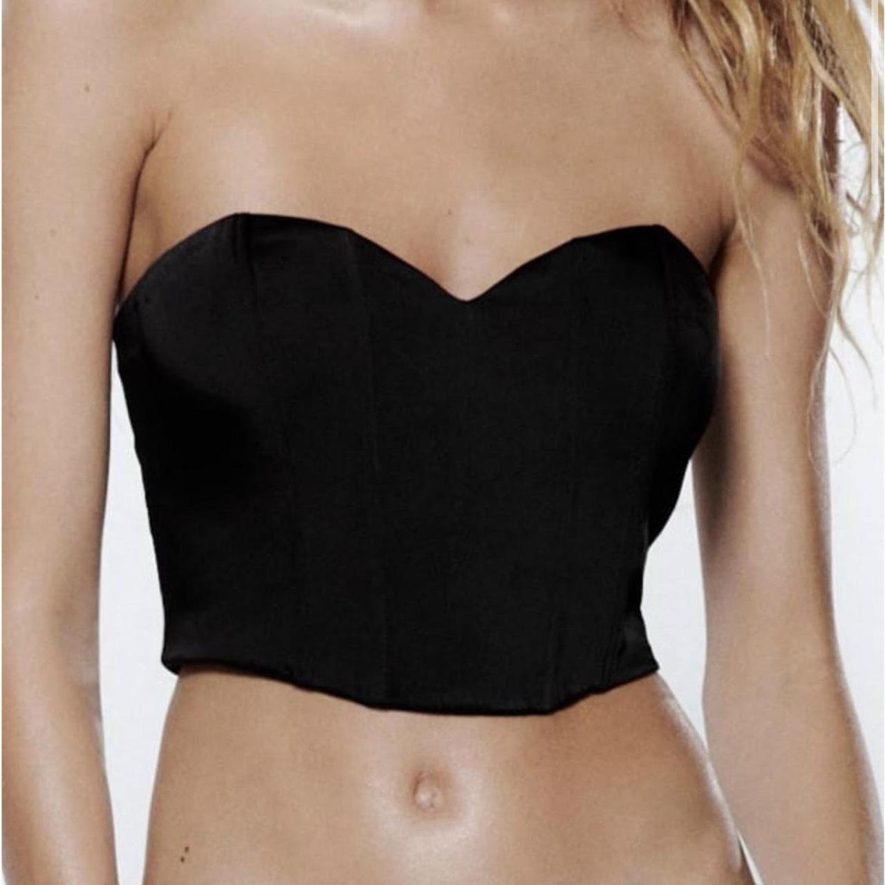 Zara SATIN CORSETRY-INSPIRED BODYSUIT Black 0/4661/033/800/03, Women's  Fashion, Tops, Other Tops on Carousell