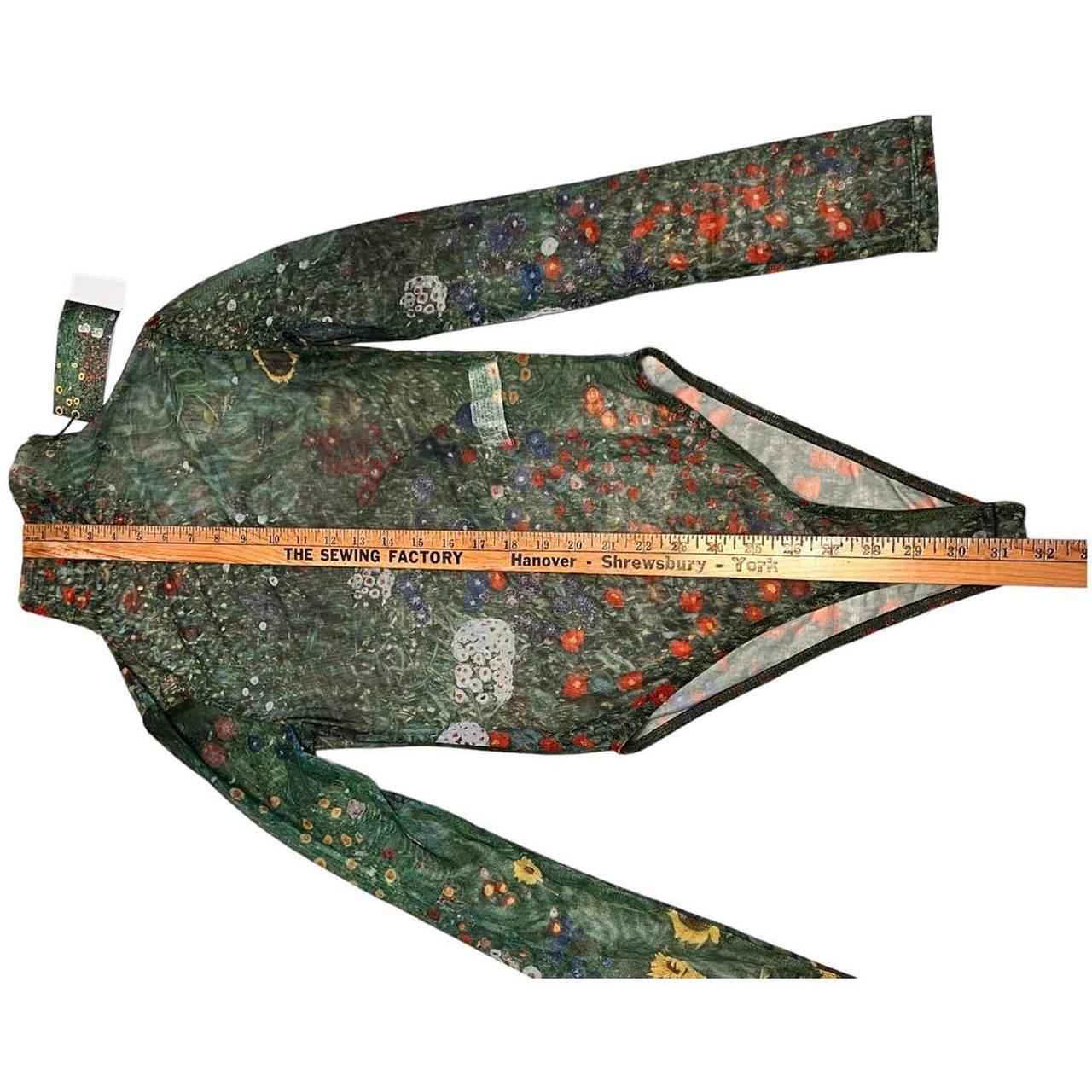 Zara Sheer Bodysuit Gustav Klimt Farm Garden with... Depop