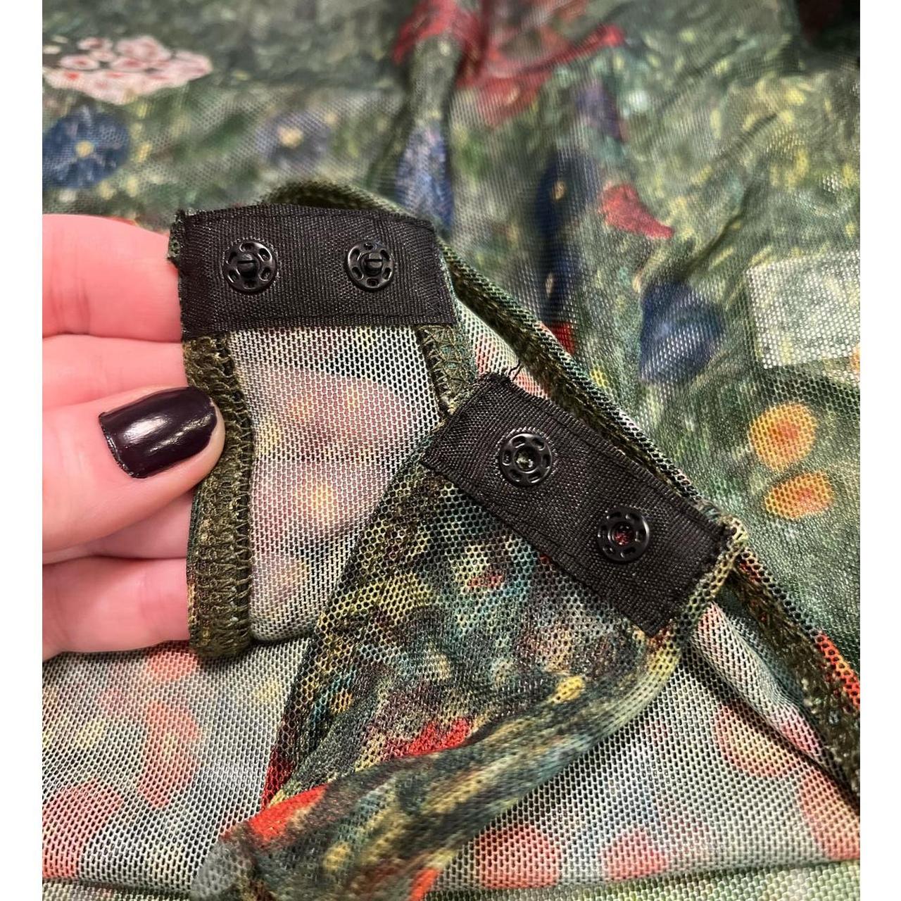 Zara Sheer Bodysuit Gustav Klimt Farm Garden with... Depop