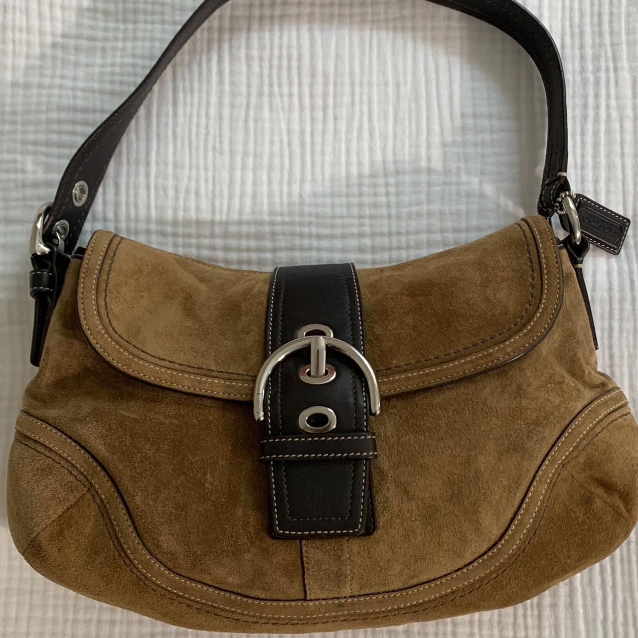 Coach Suede Leather Buckle Shoulder Bag #10918 THE... - Depop