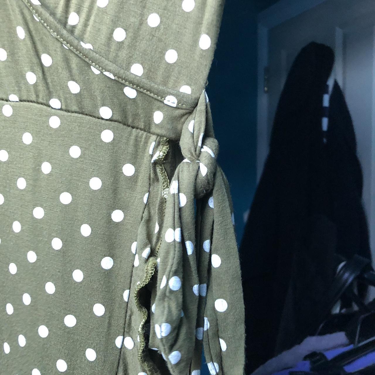 QED London Women's White and Khaki Dress Depop