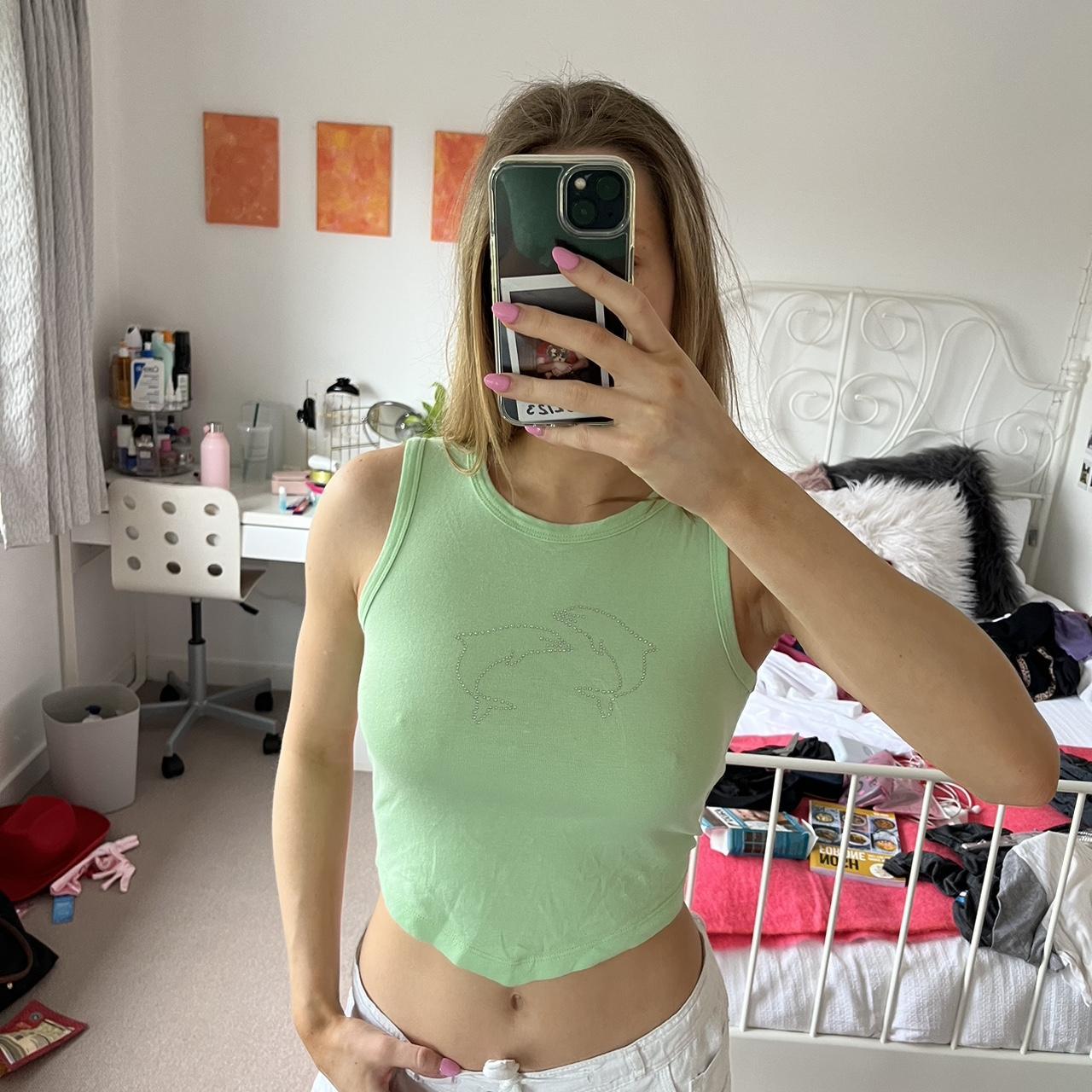 Backless green top Urban outfitters Depop