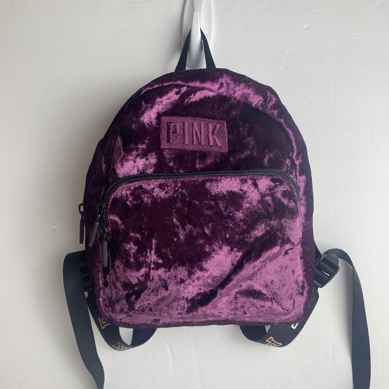 Pink velvet backpack outlet victoria's secret