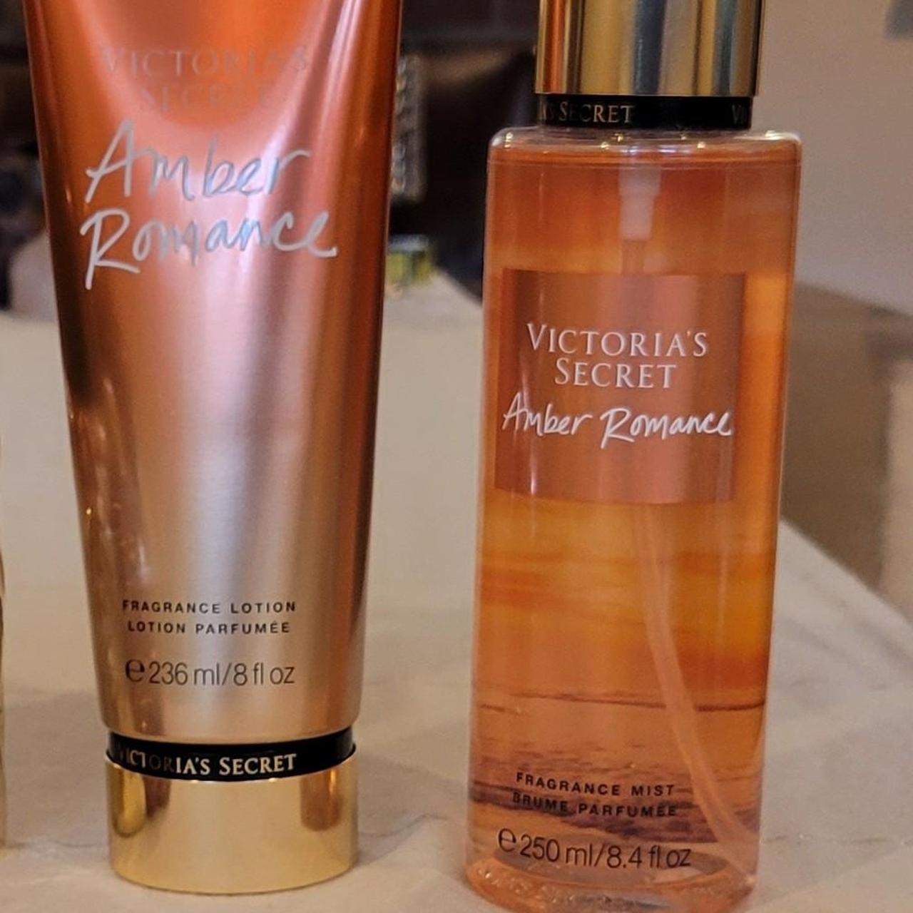 Victoria's Secret Amber Romance Fragrance Mist and Lotion Set of 2