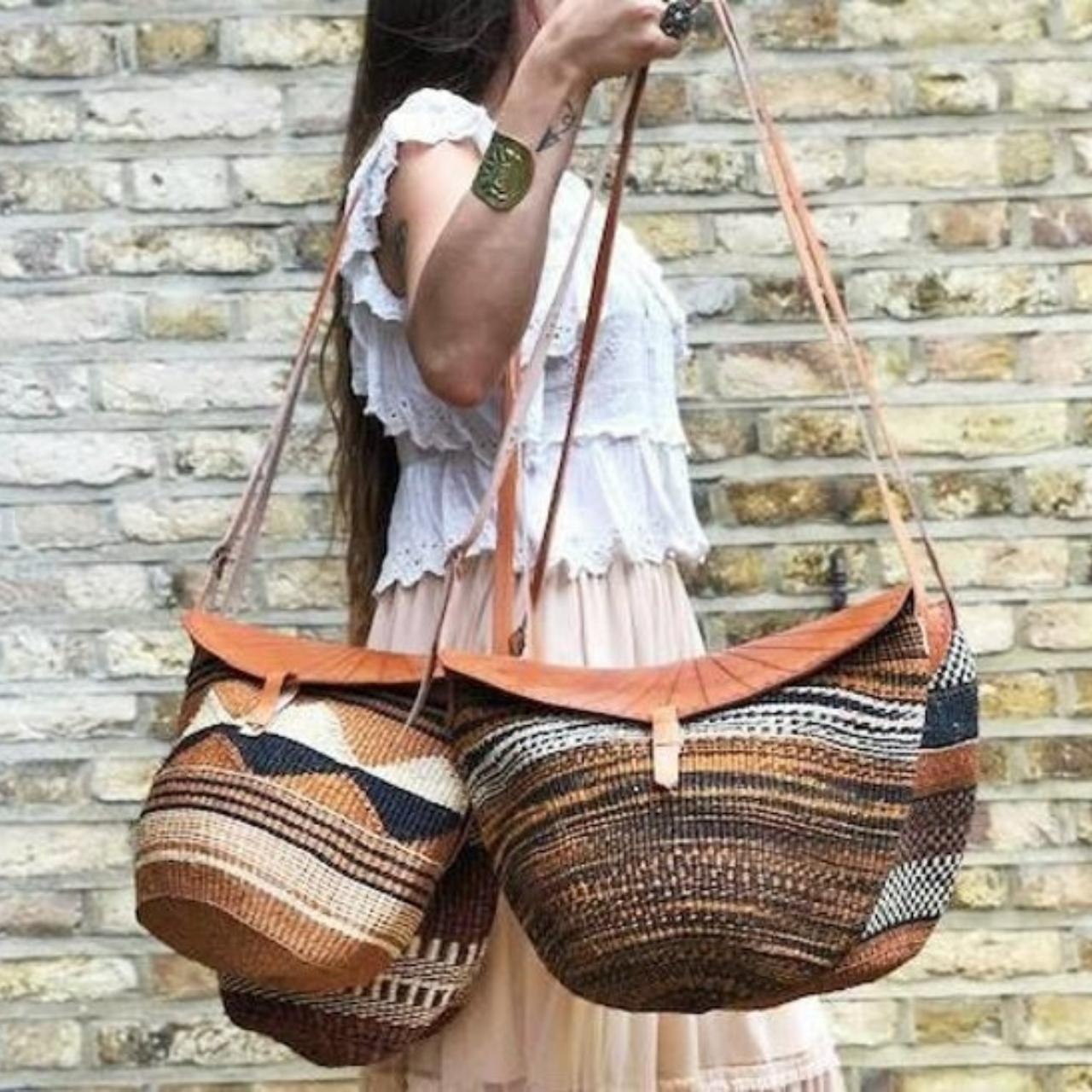 Vintage sales sisal bag