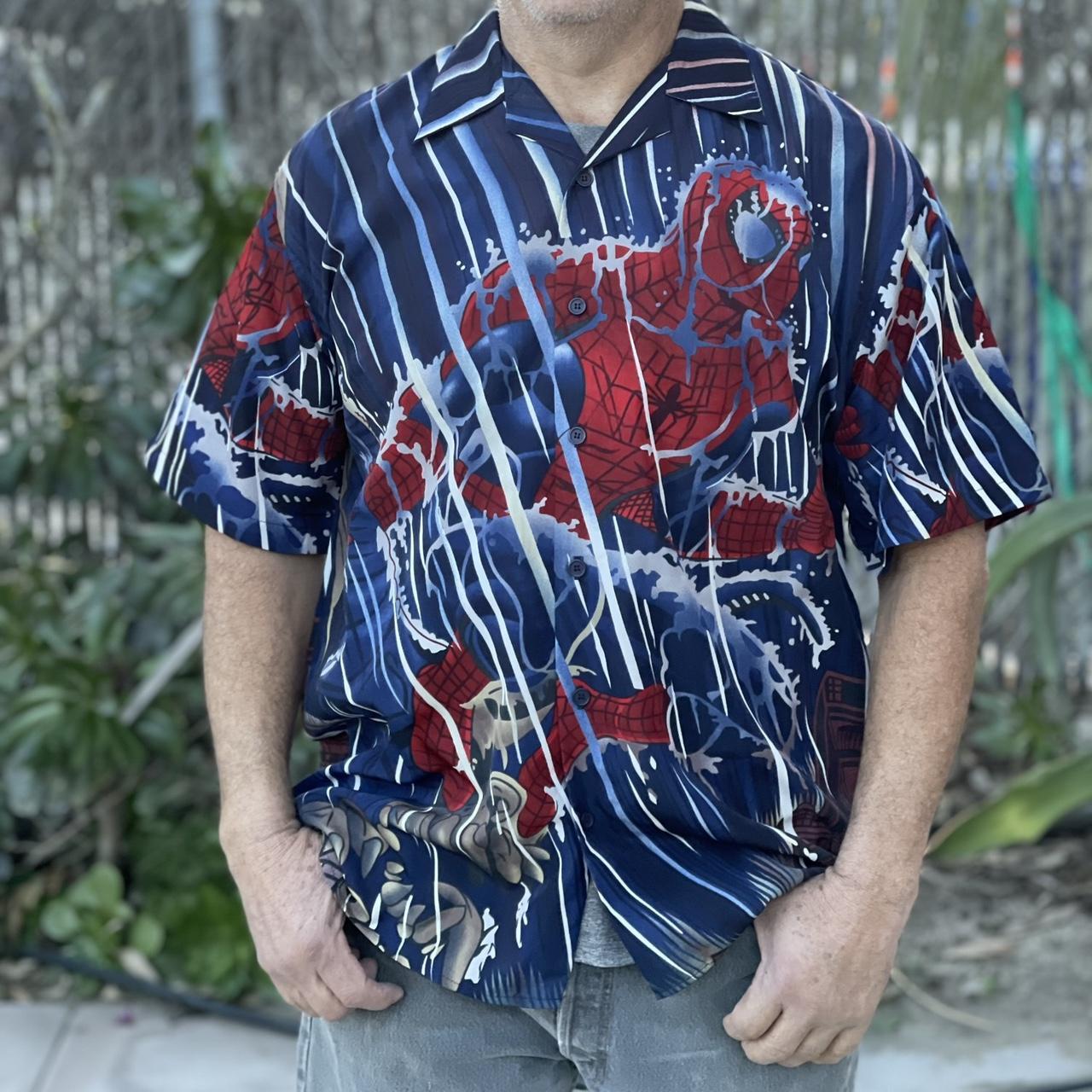 marvel men's button down shirts