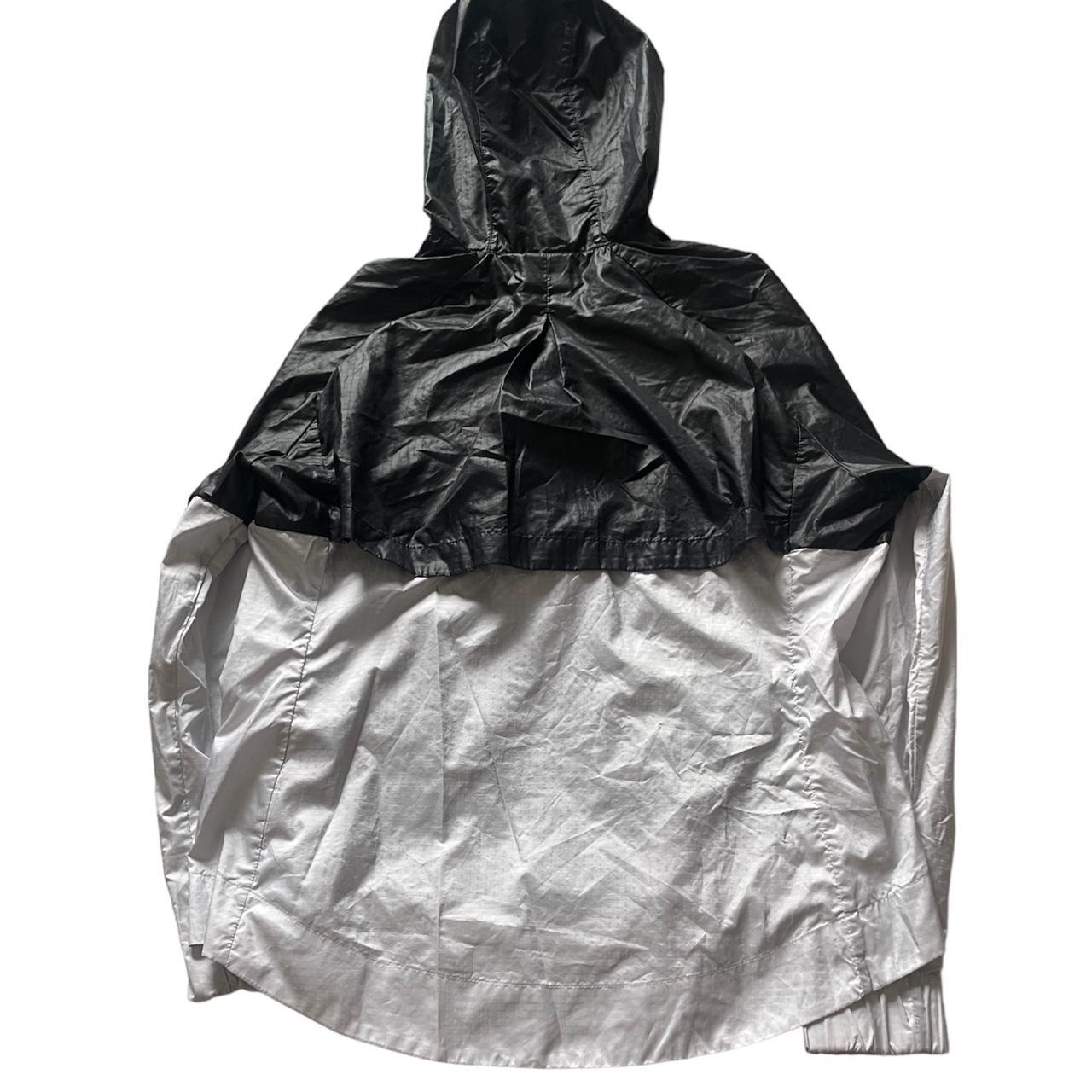 black grey and white nike windbreaker
