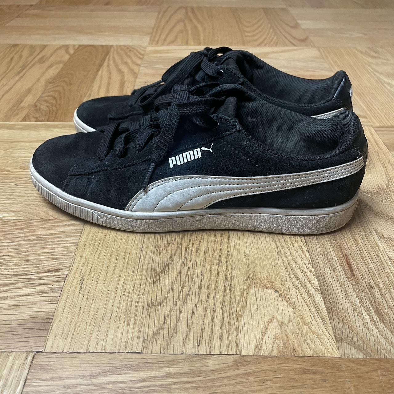 Suede leather vintage puma. Sz 8 1/2 - Depop