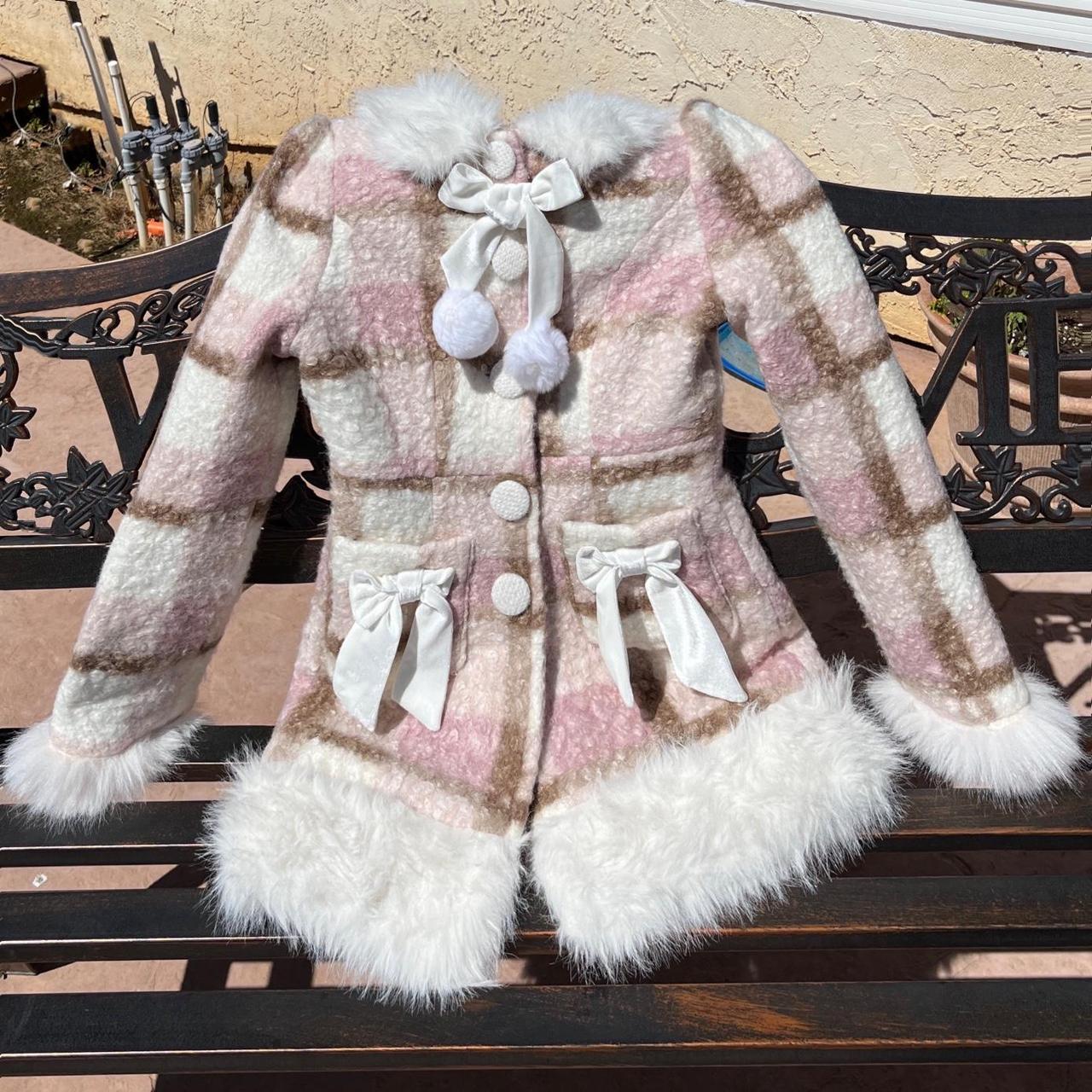 Sankousan coat from Japan Cute Pink white and