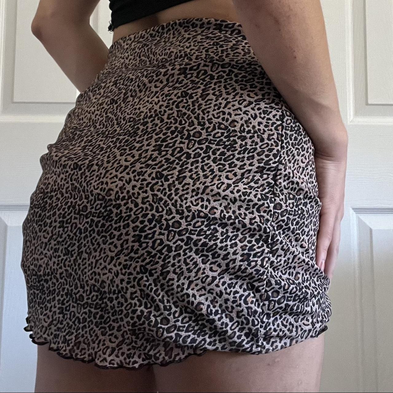 Cheetah discount skirt romwe