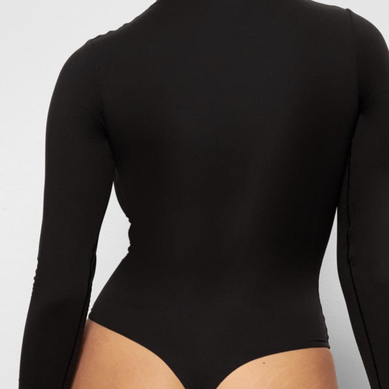 SKIMS Disco Long Sleeve Bodysuit - Umber Brand - Depop