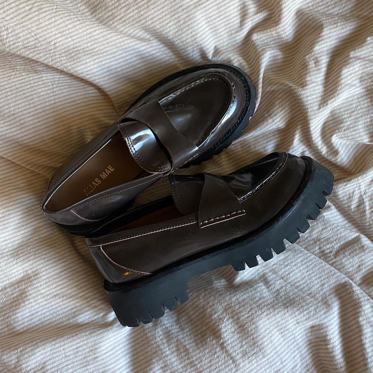 stunning alias mae brown patent loafers ꩜ ~... - Depop