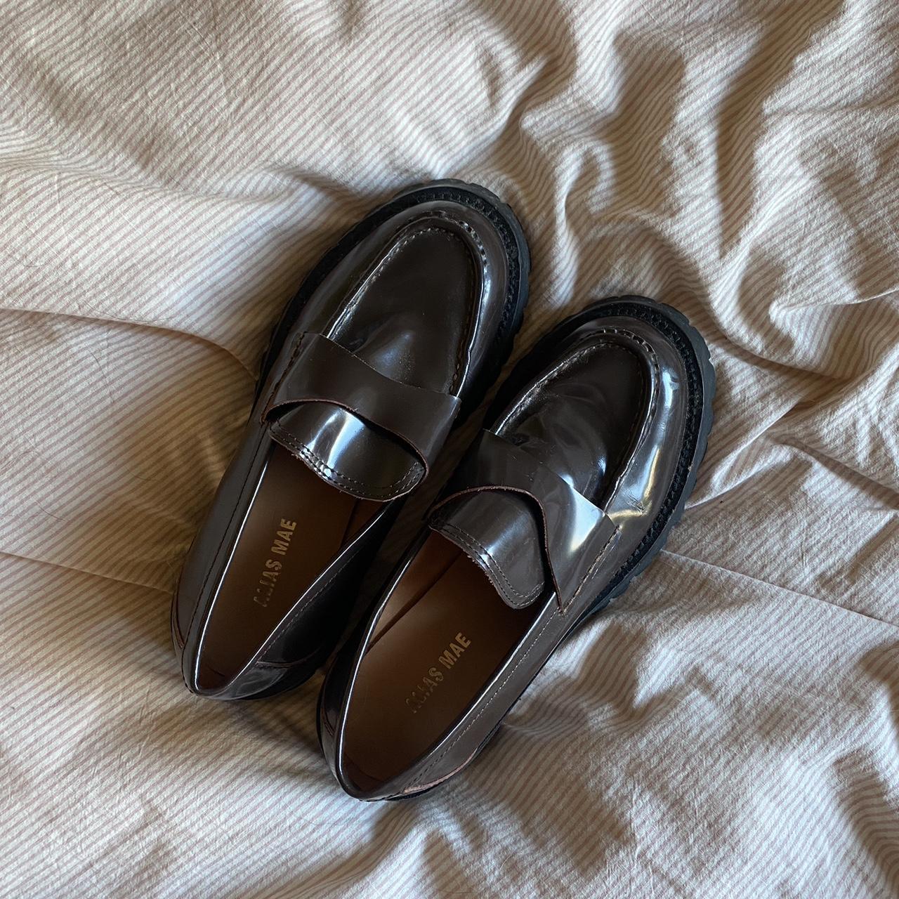 stunning alias mae brown patent loafers ꩜ ~... - Depop