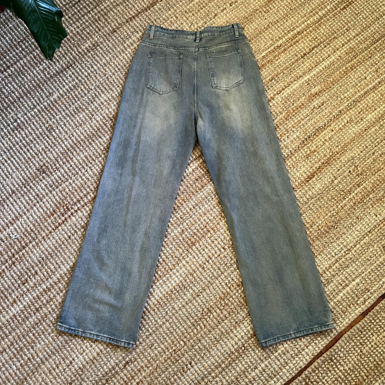 Cider Women's Blue and Navy Jeans Depop