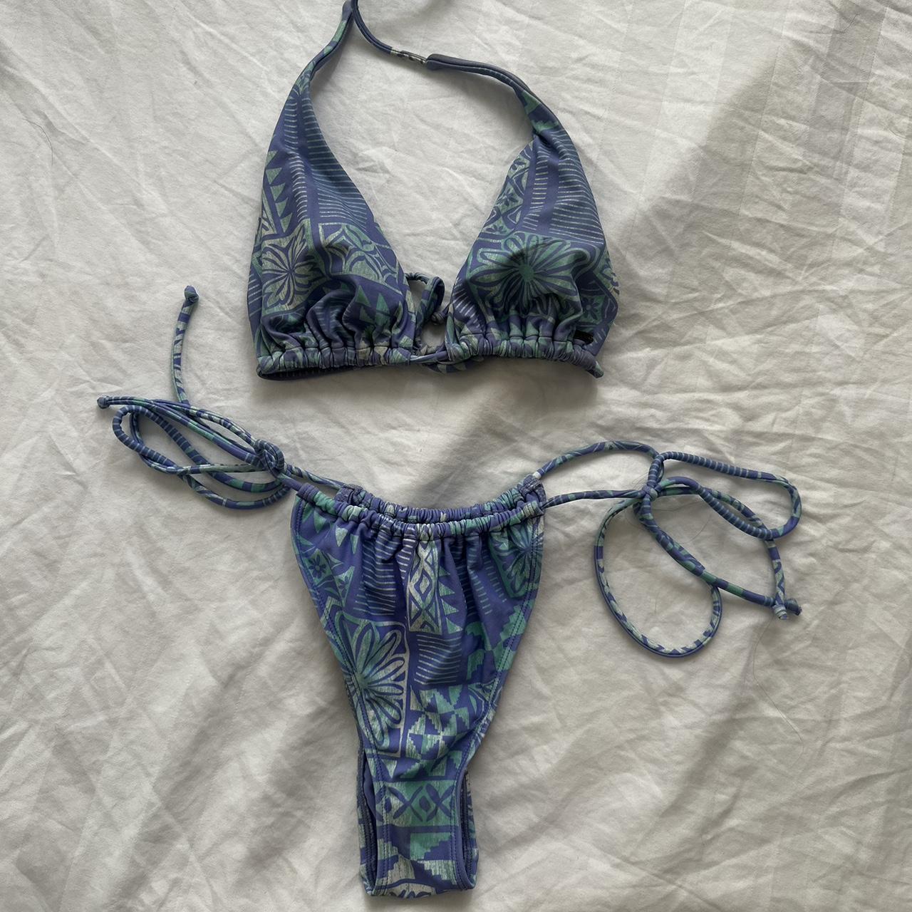 Blue Oneill Bikini Set Only Worn Once Super Cheeky Depop