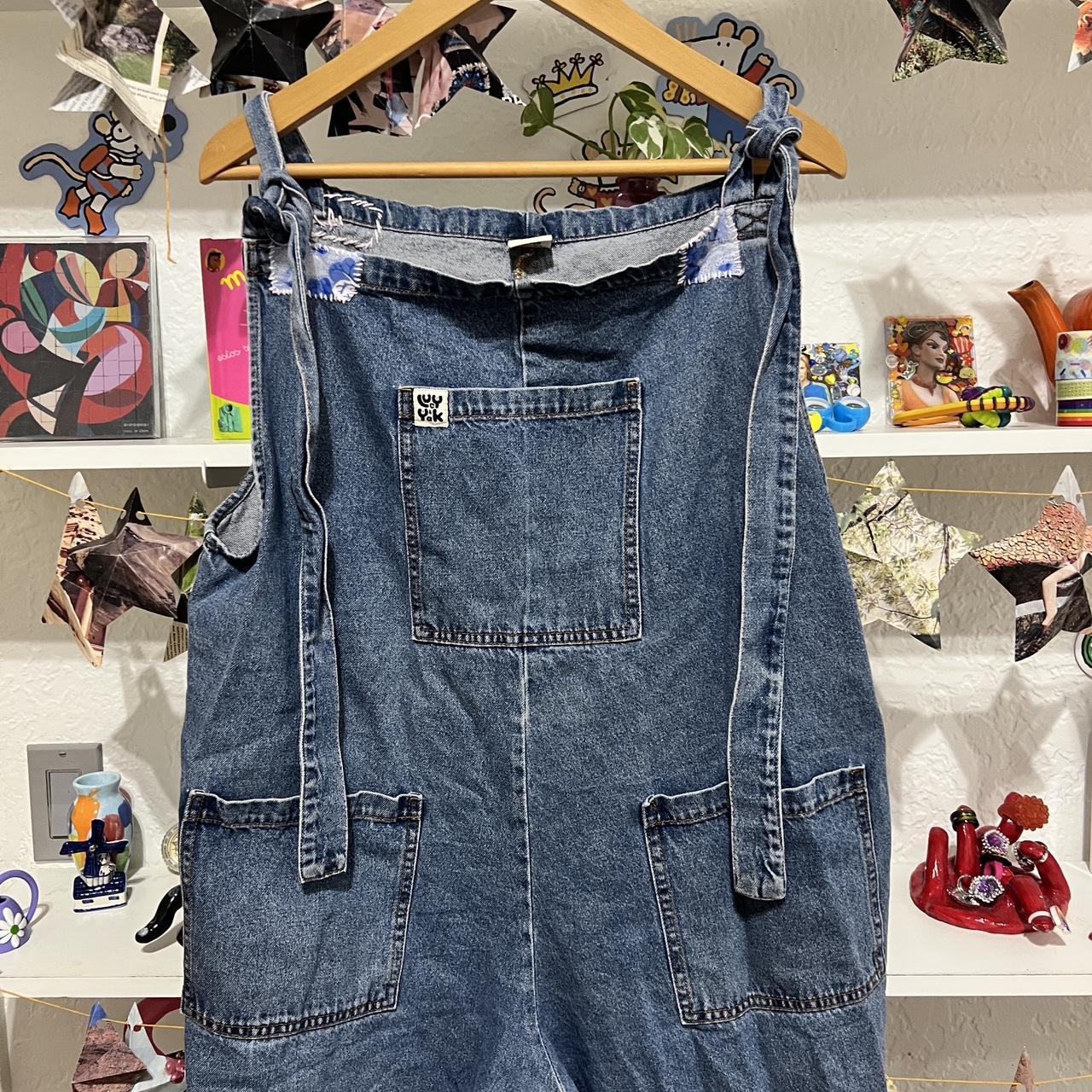 lucy & yak original dungaree mid wash blue size... Depop