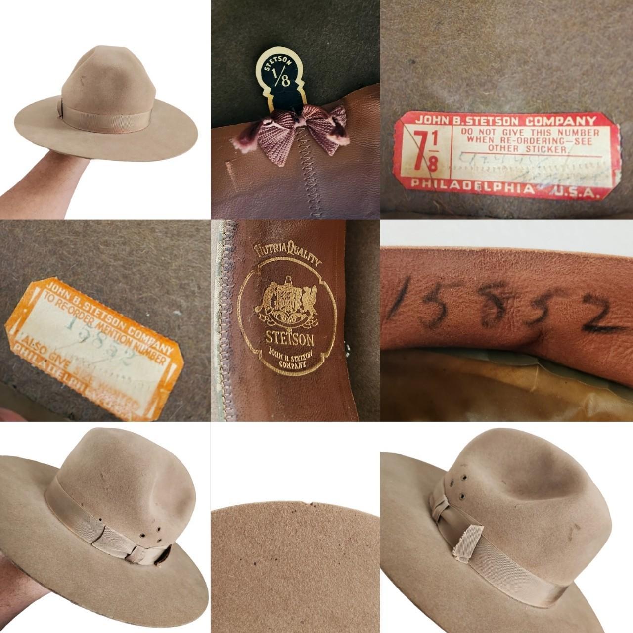 70s Stetson Cowboy Hat 6-3/4 size Originally from - Depop