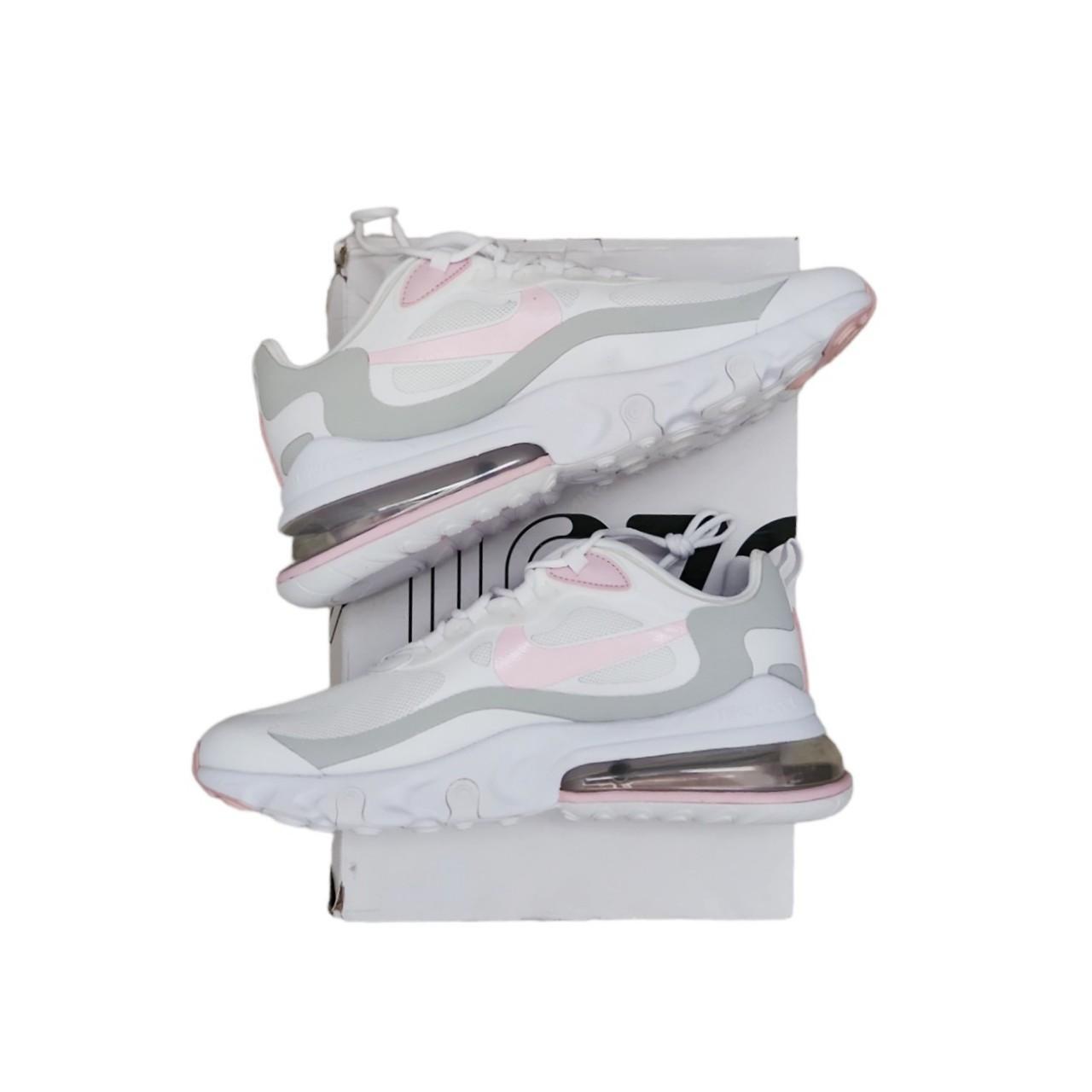 Nike Air Max 270 React pink and grey trainers