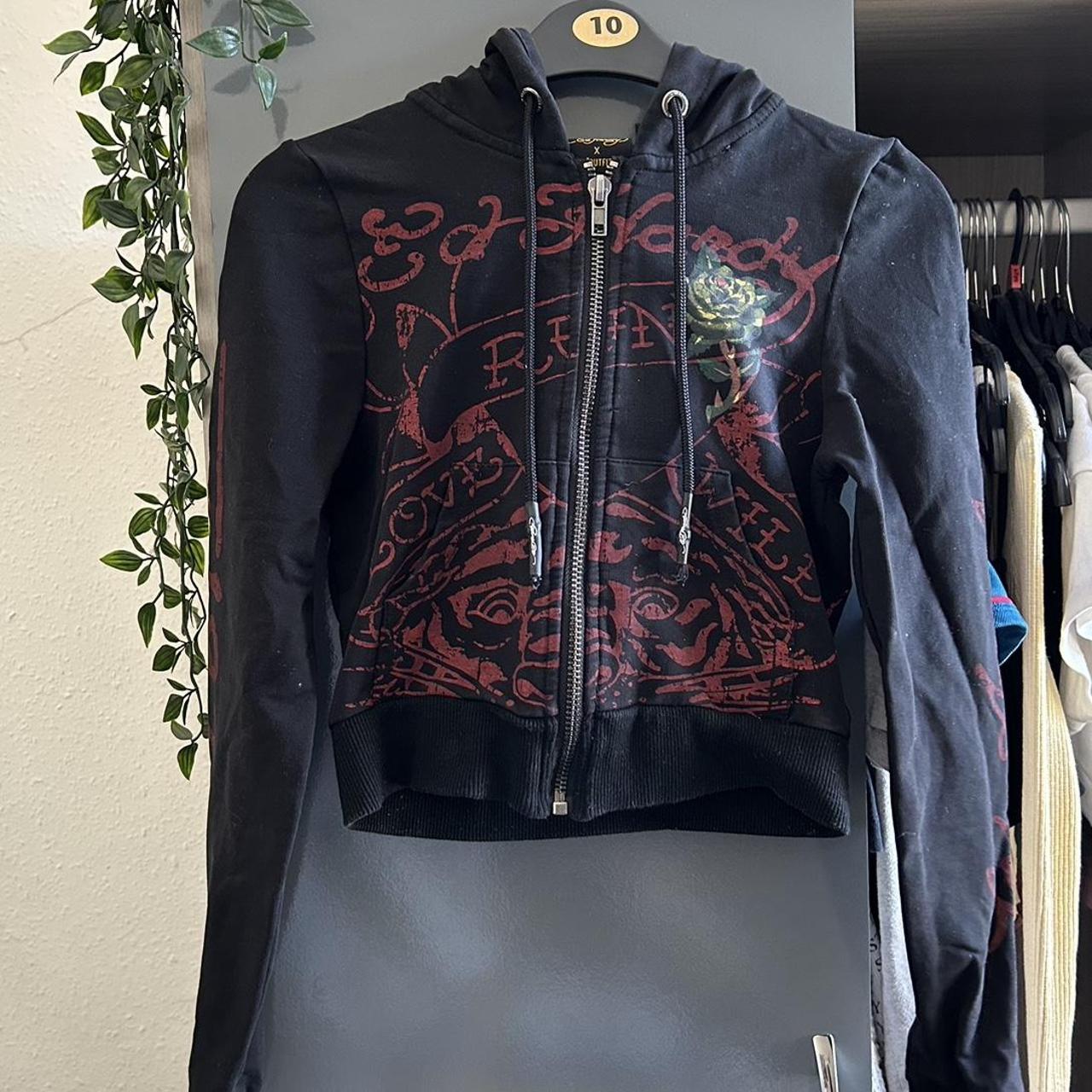 Ed hardy/ urban outfitters black bird tracksuit Can... - Depop