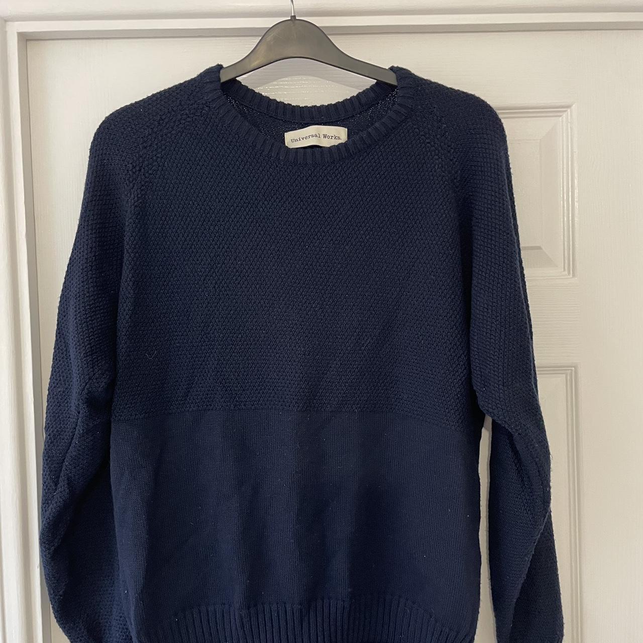 Universal Works Jumper Navy Large - Depop