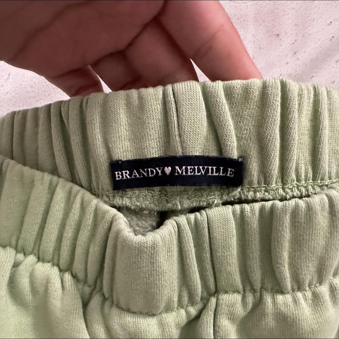 Brandy Melville Lime Green Rosa Sweatpants Super... Depop