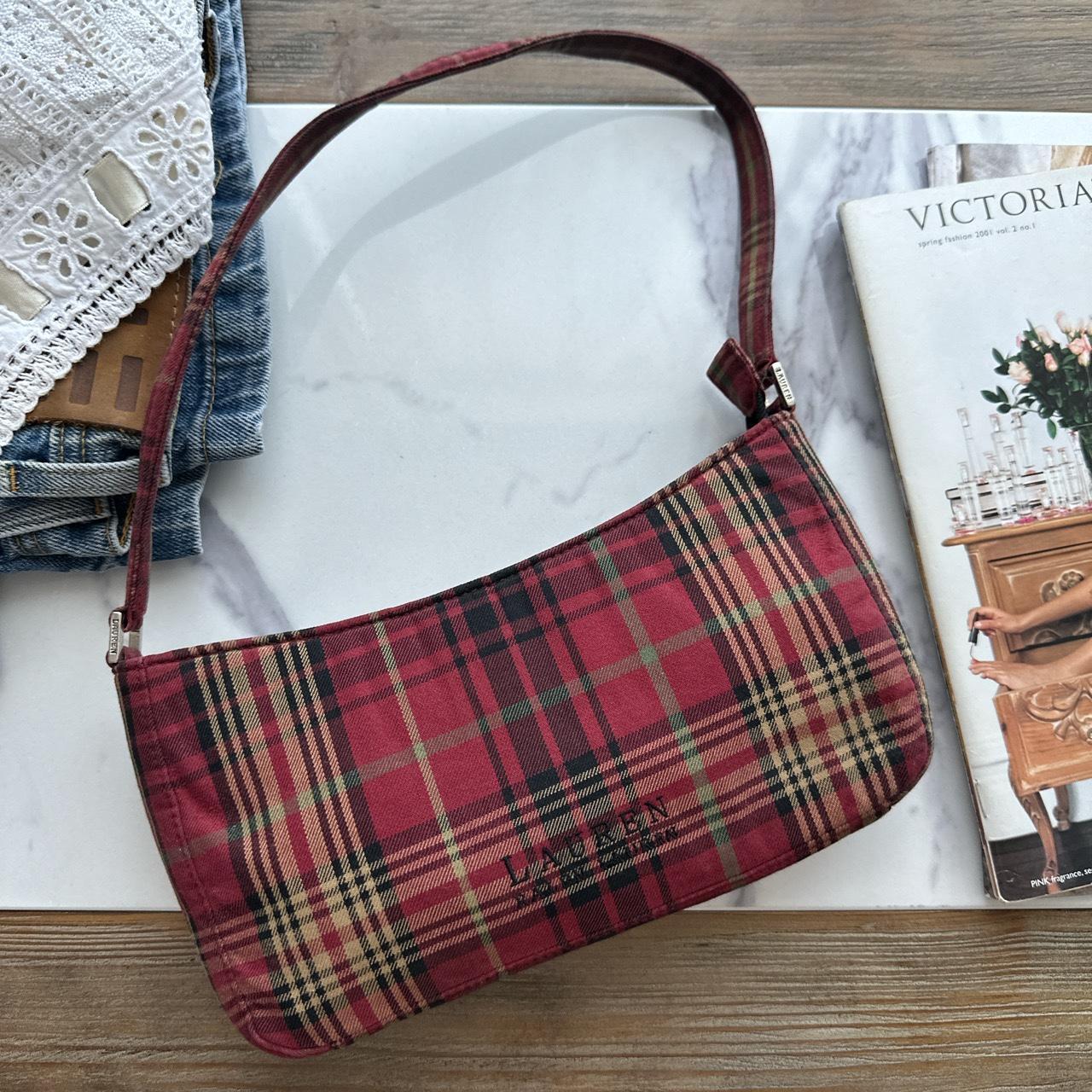 Vintage rare plaid 90s Ralph Lauren country bag... - Depop