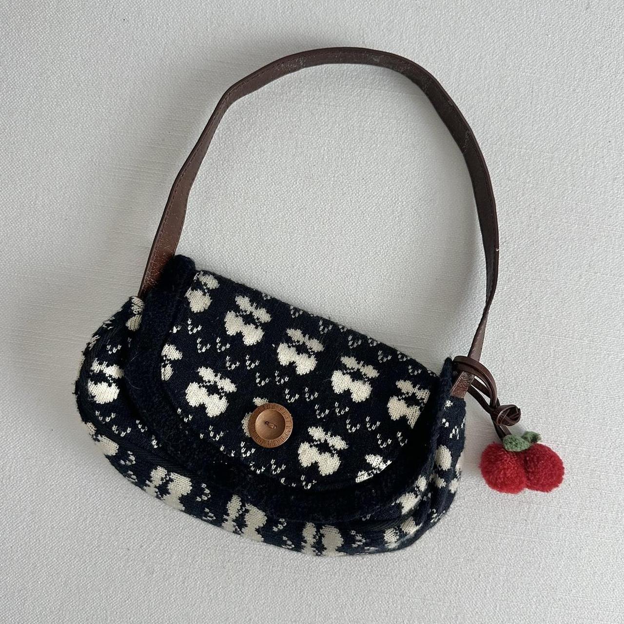 Vintage super rare cherry Ibiza knit pochette bag