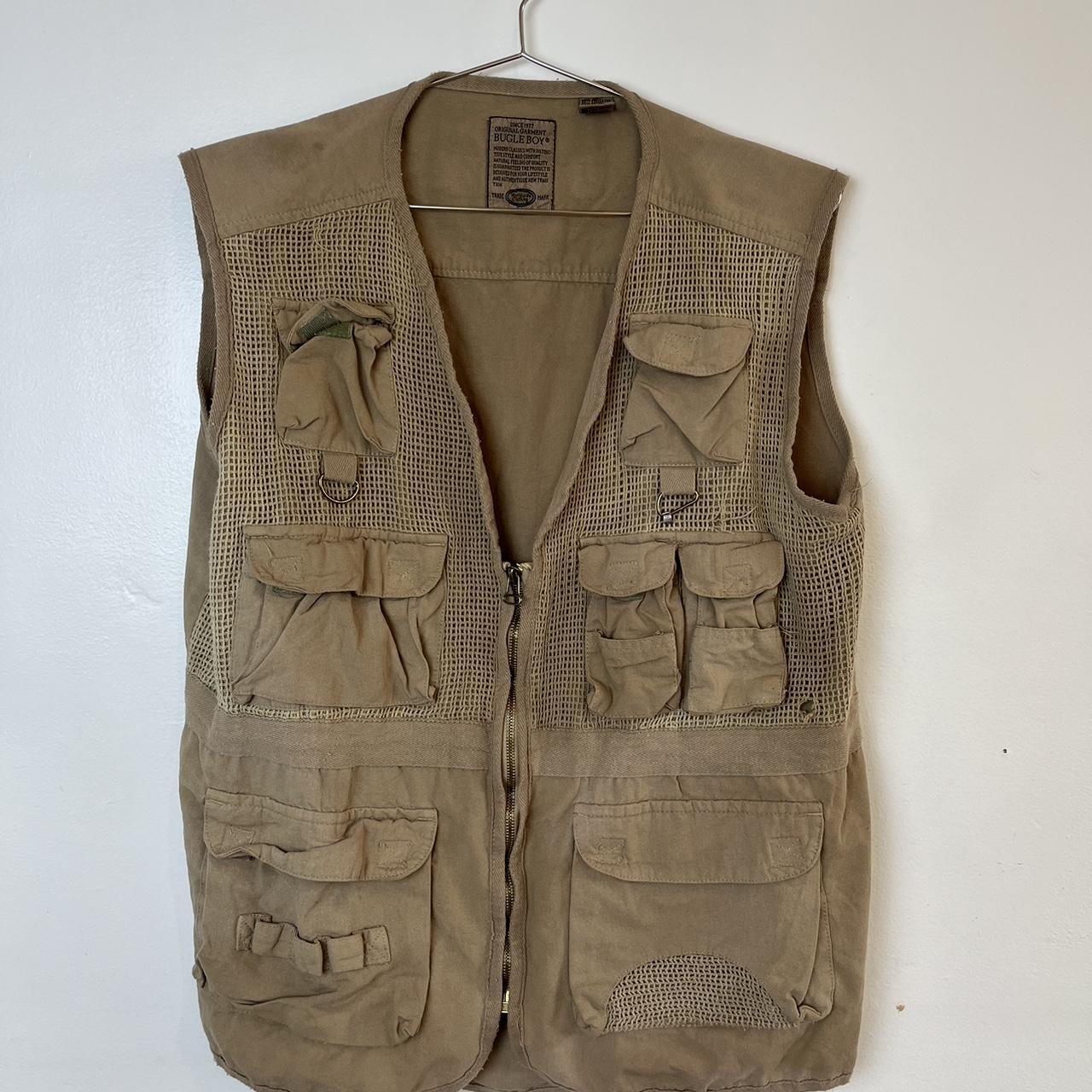 Vintage Fishing Vest, small hole but barely - Depop