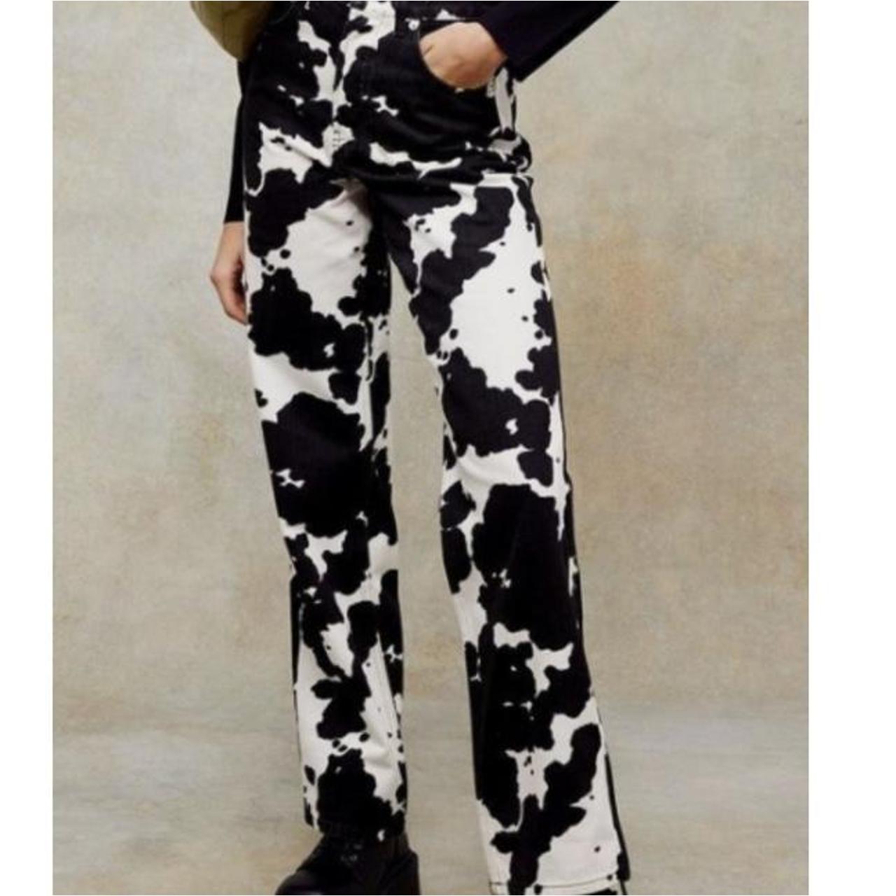 Jeans Topshop Cow Print Joggers Topshop Cow Print Stiff Denim