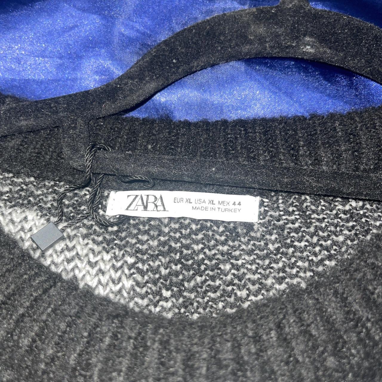 Black & white sweater from Zara. Size XL but has... - Depop