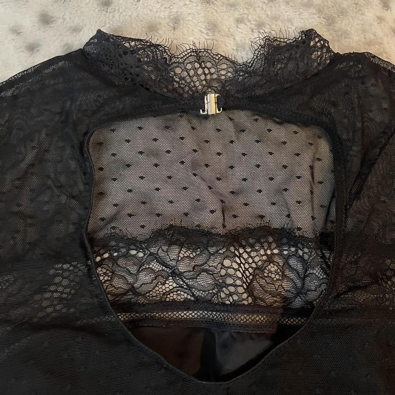 Thistle & spire black lace body suit small new - Depop