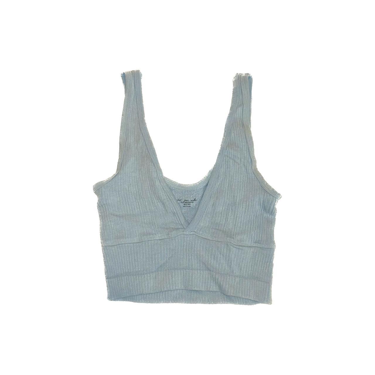 Out From Under Drew Seamless Surplice Bra Top in Blue