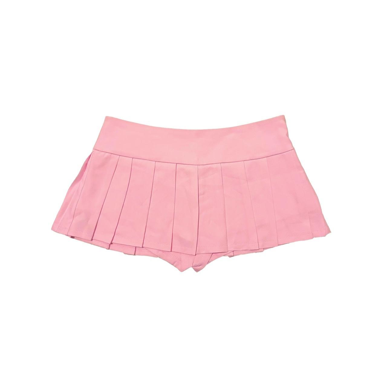Sugar Thrillz Crazy in Love Denim Mini Skirt pink | Depop