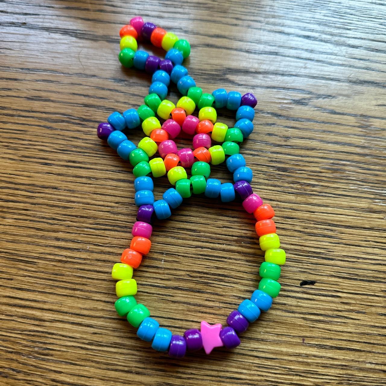 Neon kandi star bracelet #emo #scene Depop