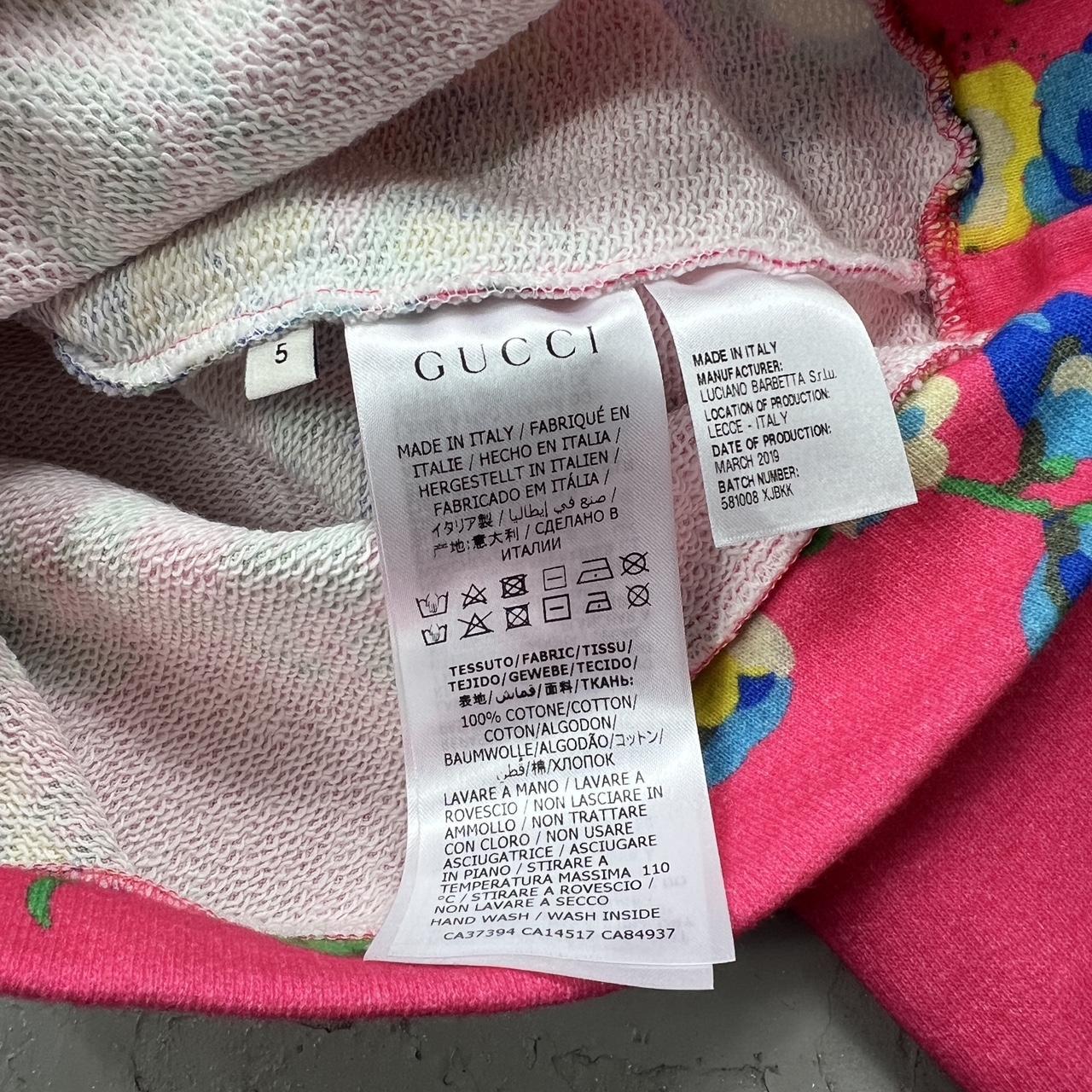 Gucci Hoodie Kids Pink Floral Size 5 - Depop