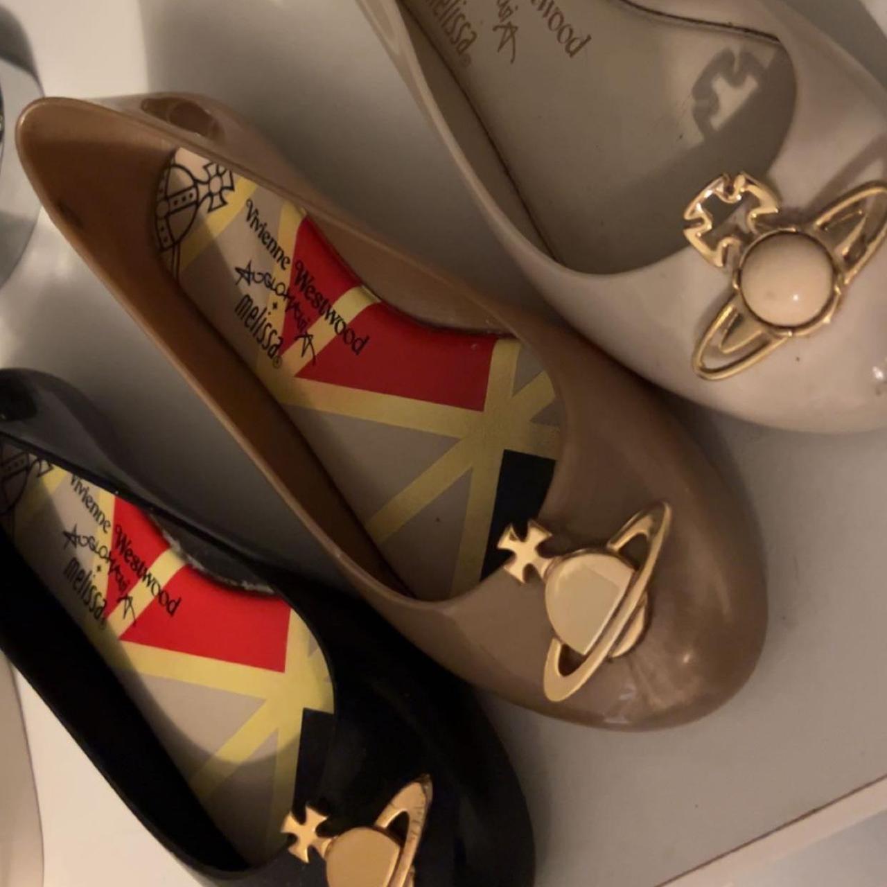 Black and gold vivienne westwood outlet shoes