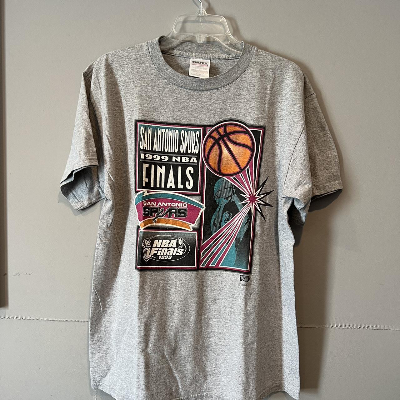 Vintage 1999 NBA Finals San Antonio Spurs T Size L w... - Depop