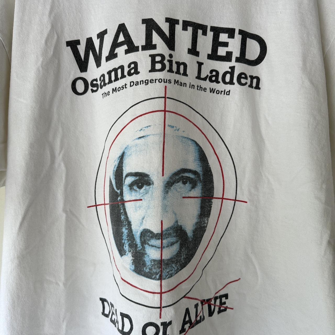 Vintage Y2K Osama Bin Laden Wanted T-Shirt Good... - Depop