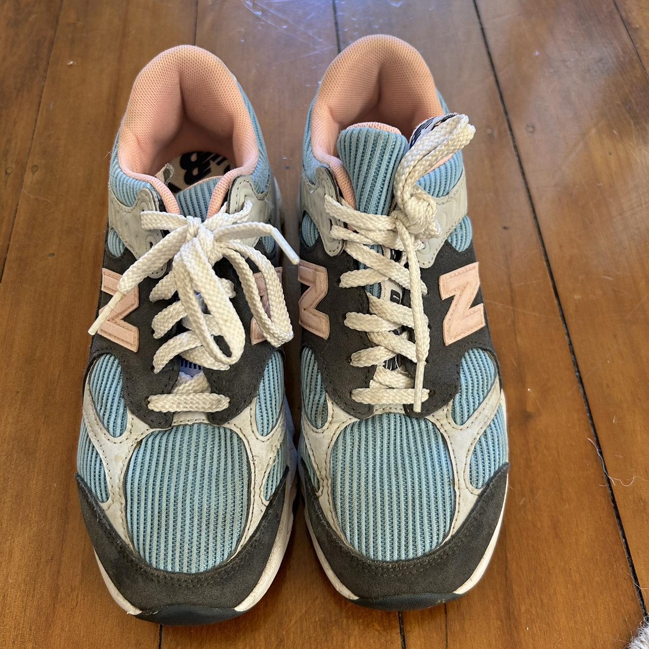 Blue and pink NEW BALANCE sneakers So comfy just... - Depop