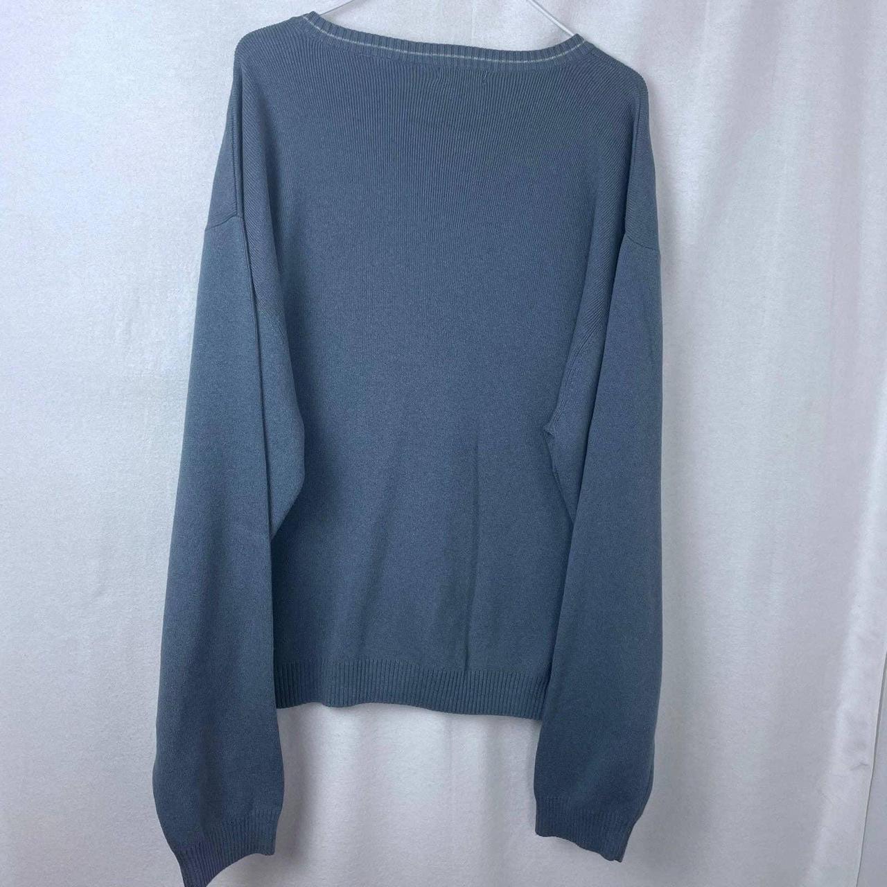 Y2K Early 2000s Van Heusen V Neck Sweater. Mens 2XL.... - Depop