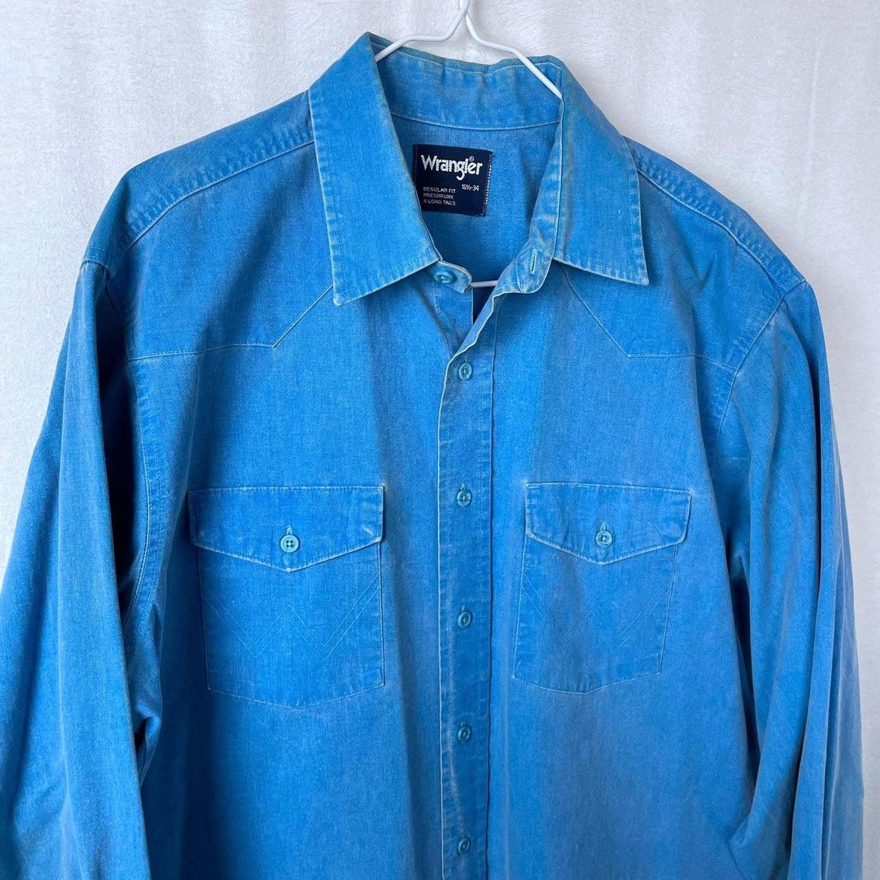 Wrangler Men's Blue Shirt | Depop