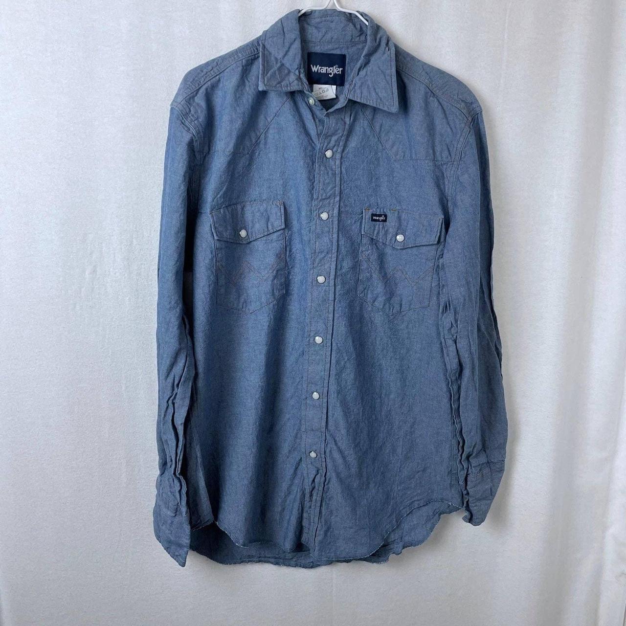 Wrangler Men's Blue Shirt | Depop