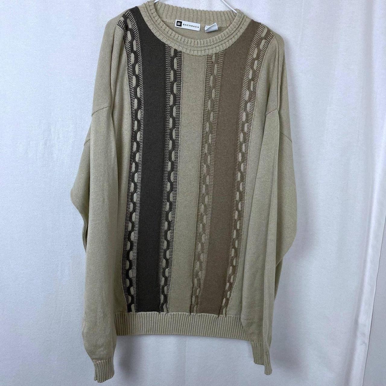 Men's Cream and Brown Jumper | Depop